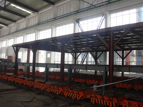 Automatic pouring line